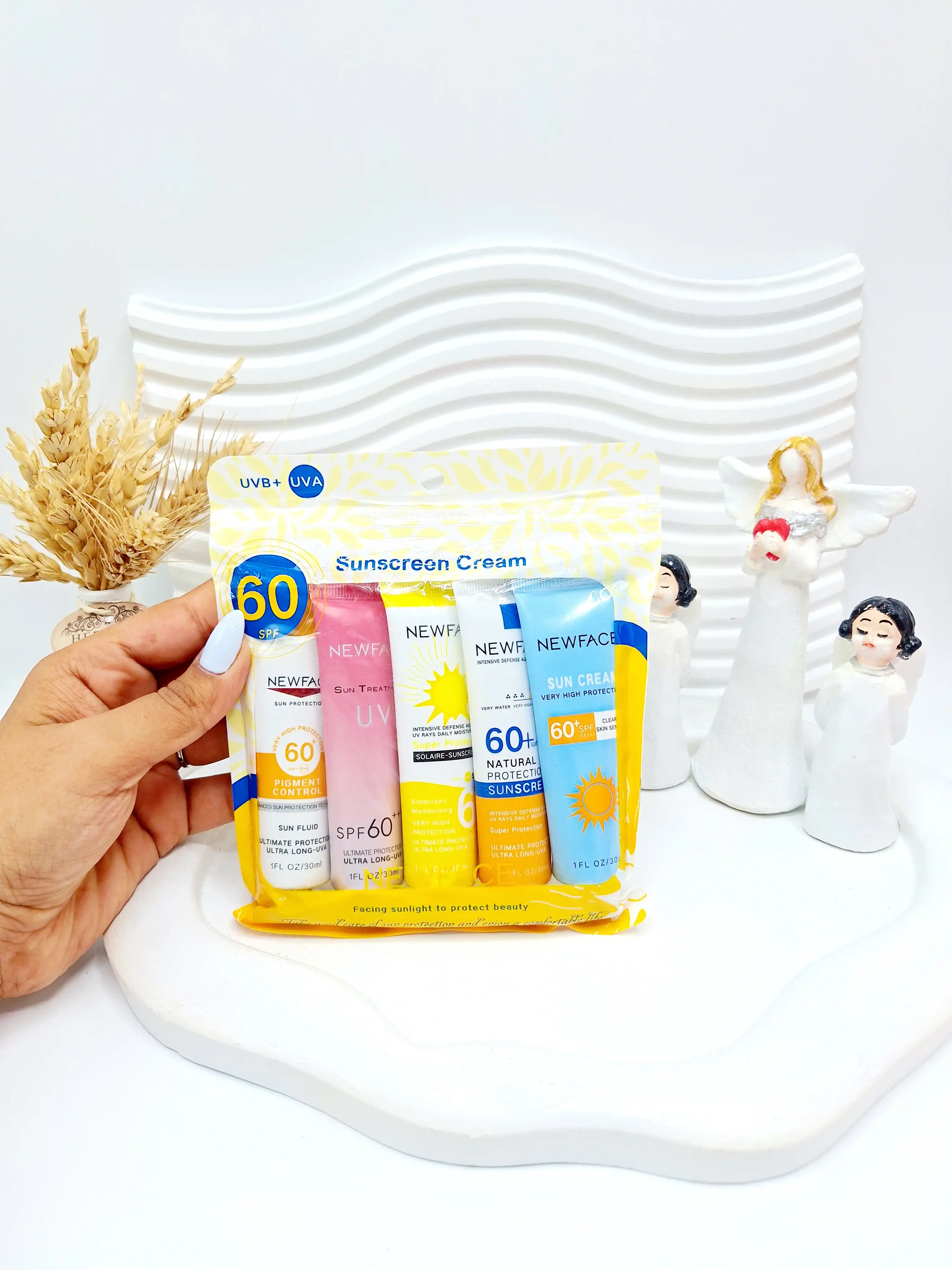 پک کرم دست 5 تایی دارای ضد آفتاب SPF 60 کد 8556